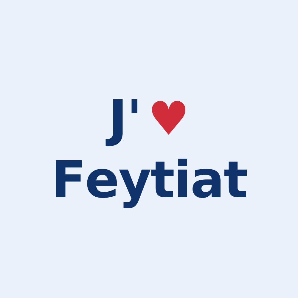 Sticker personnalisé Feytiat — design J'aime Feytiat