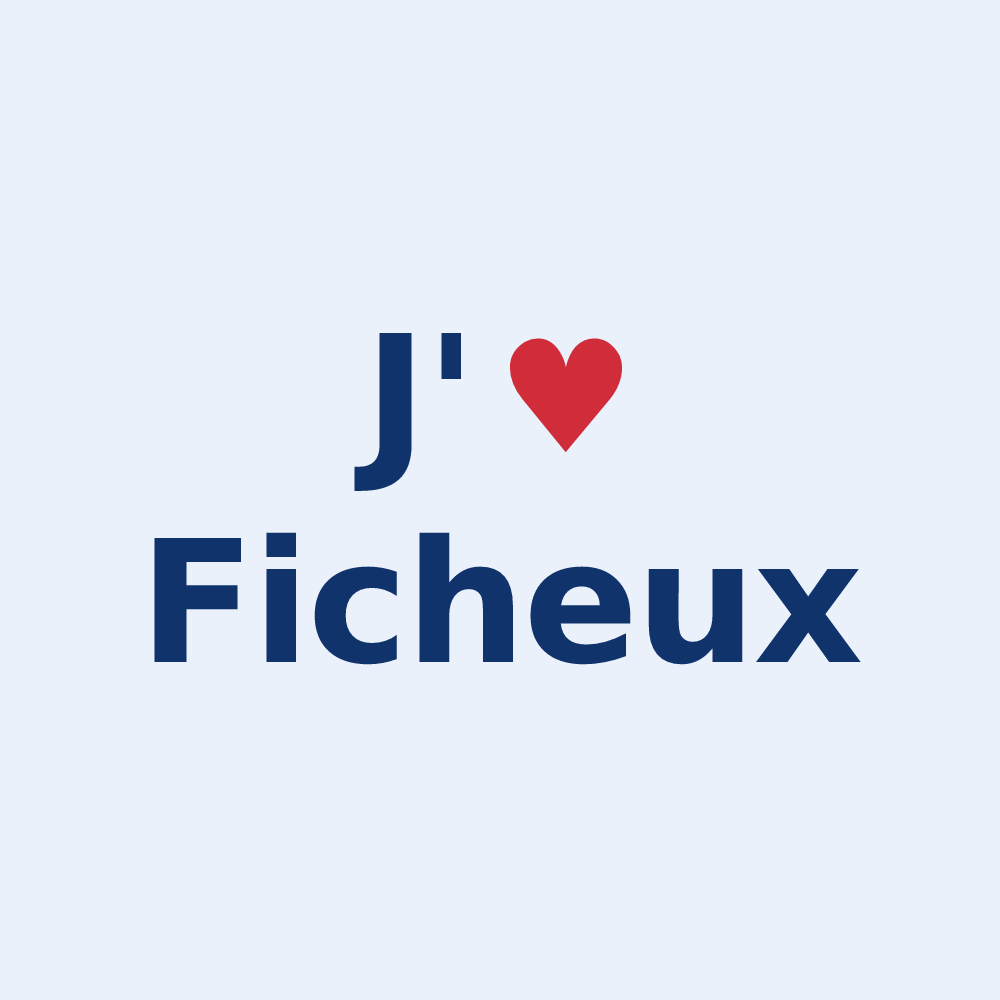 Sticker personnalisé Ficheux — design J'aime Ficheux