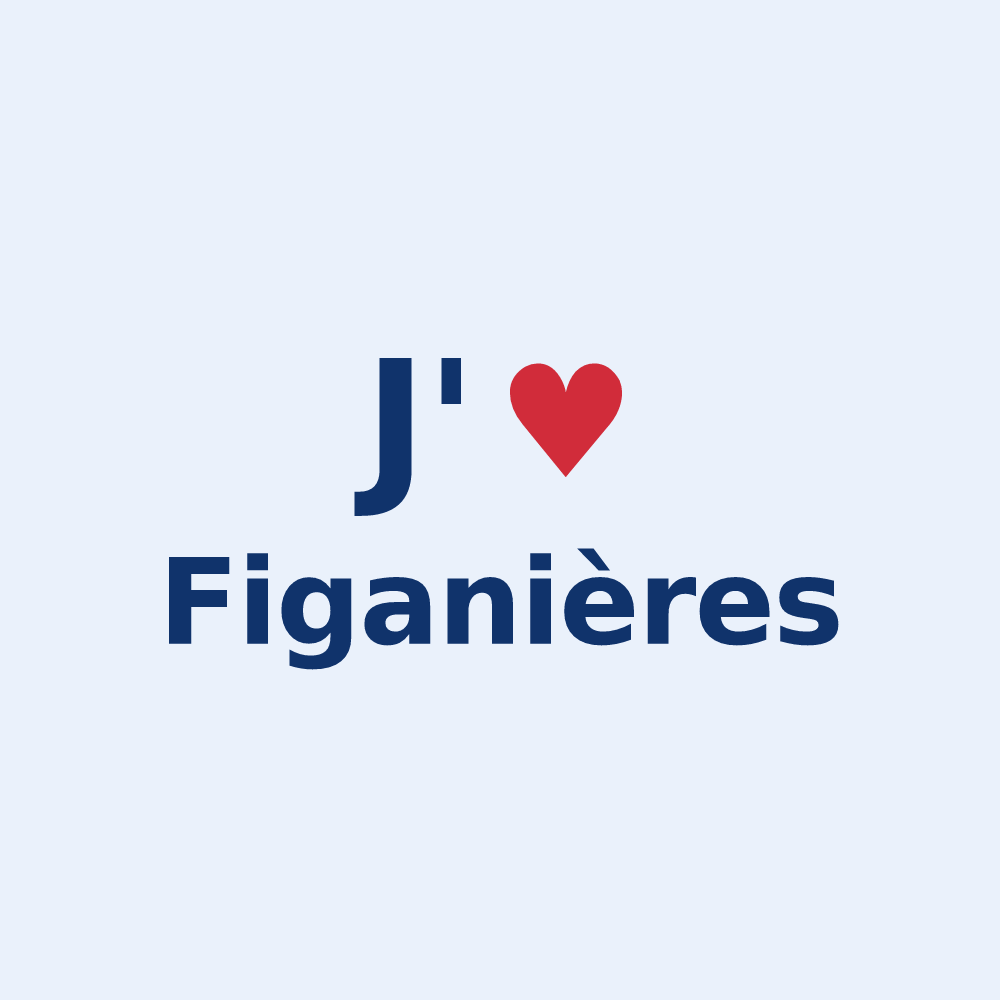 Sticker personnalisé Figanières — design J'aime Figanières