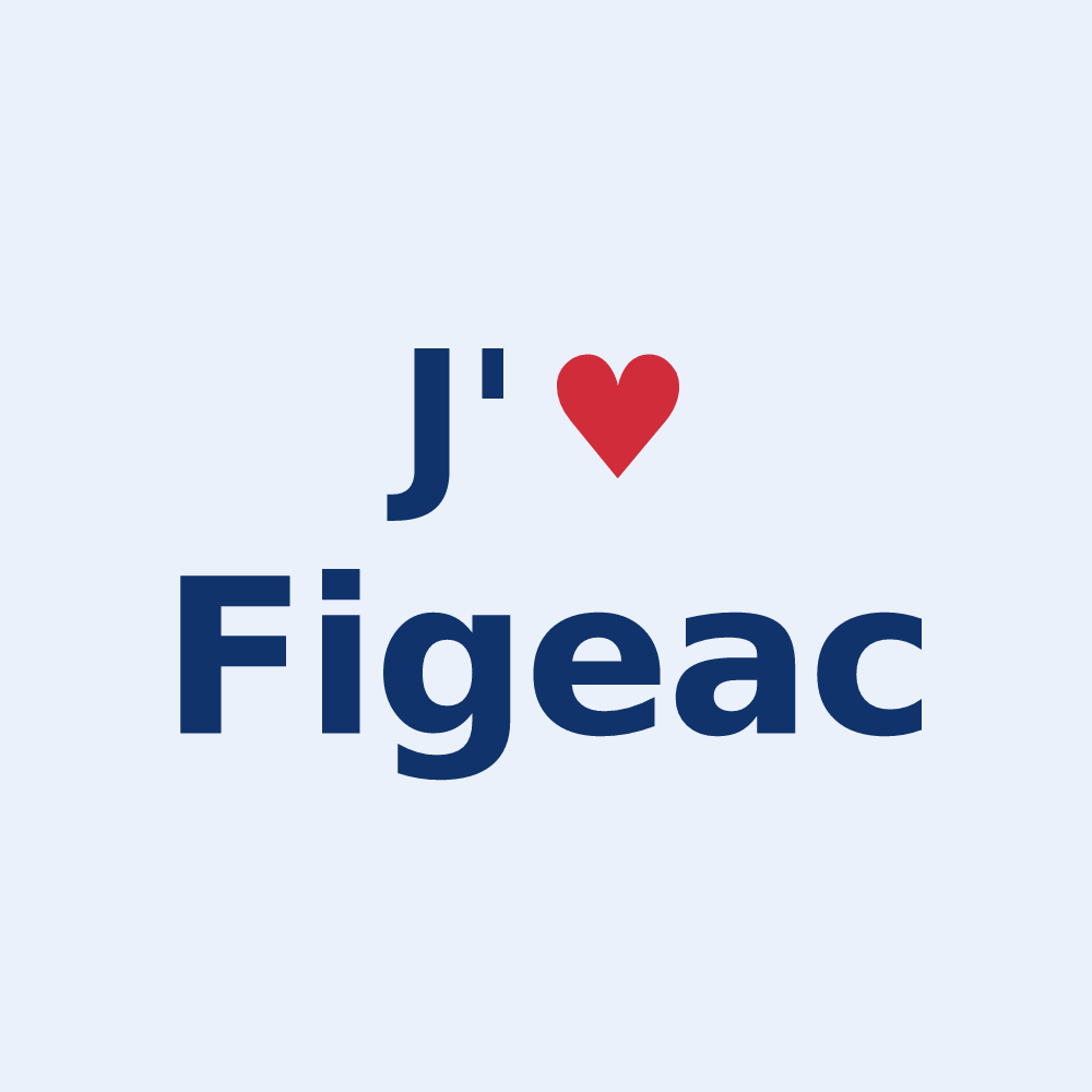 Sticker personnalisé Figeac — design J'aime Figeac