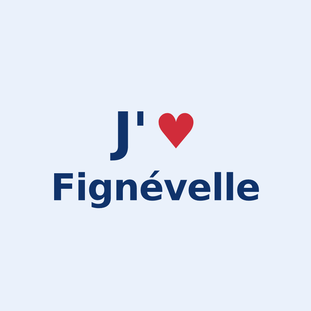 Sticker personnalisé Fignévelle — design J'aime Fignévelle