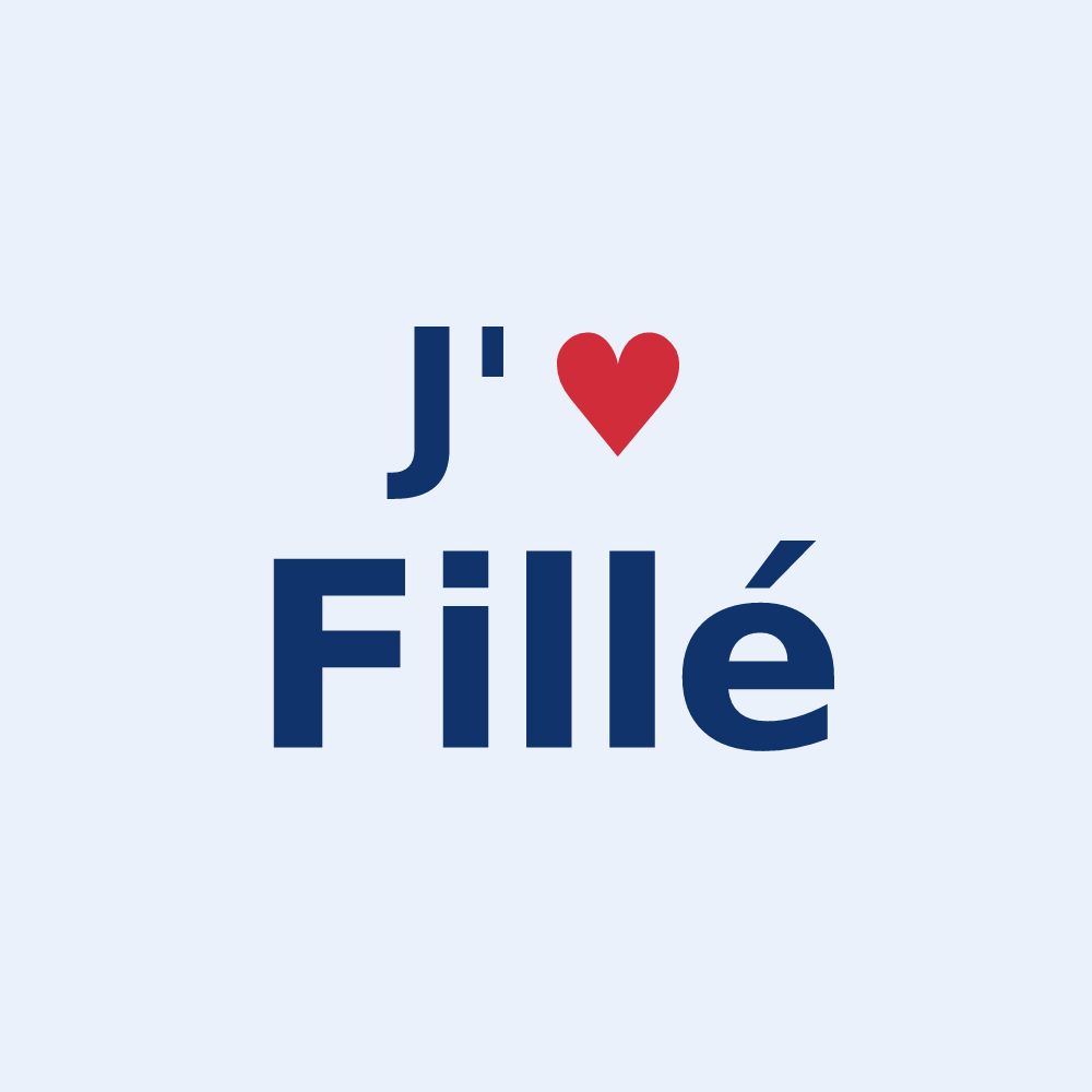 Sticker personnalisé Fillé — design J'aime Fillé