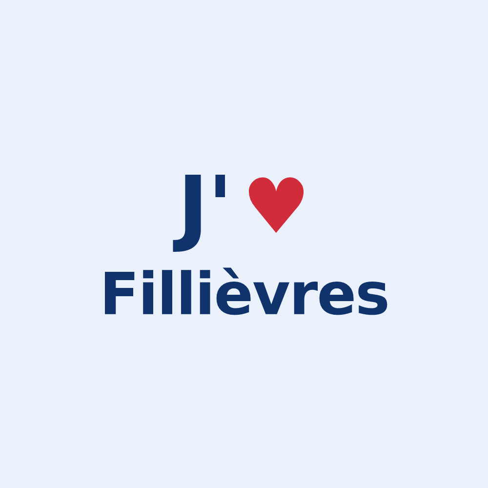 Sticker personnalisé Fillièvres — design « J'aime Fillièvres » imprimé sur le sticker