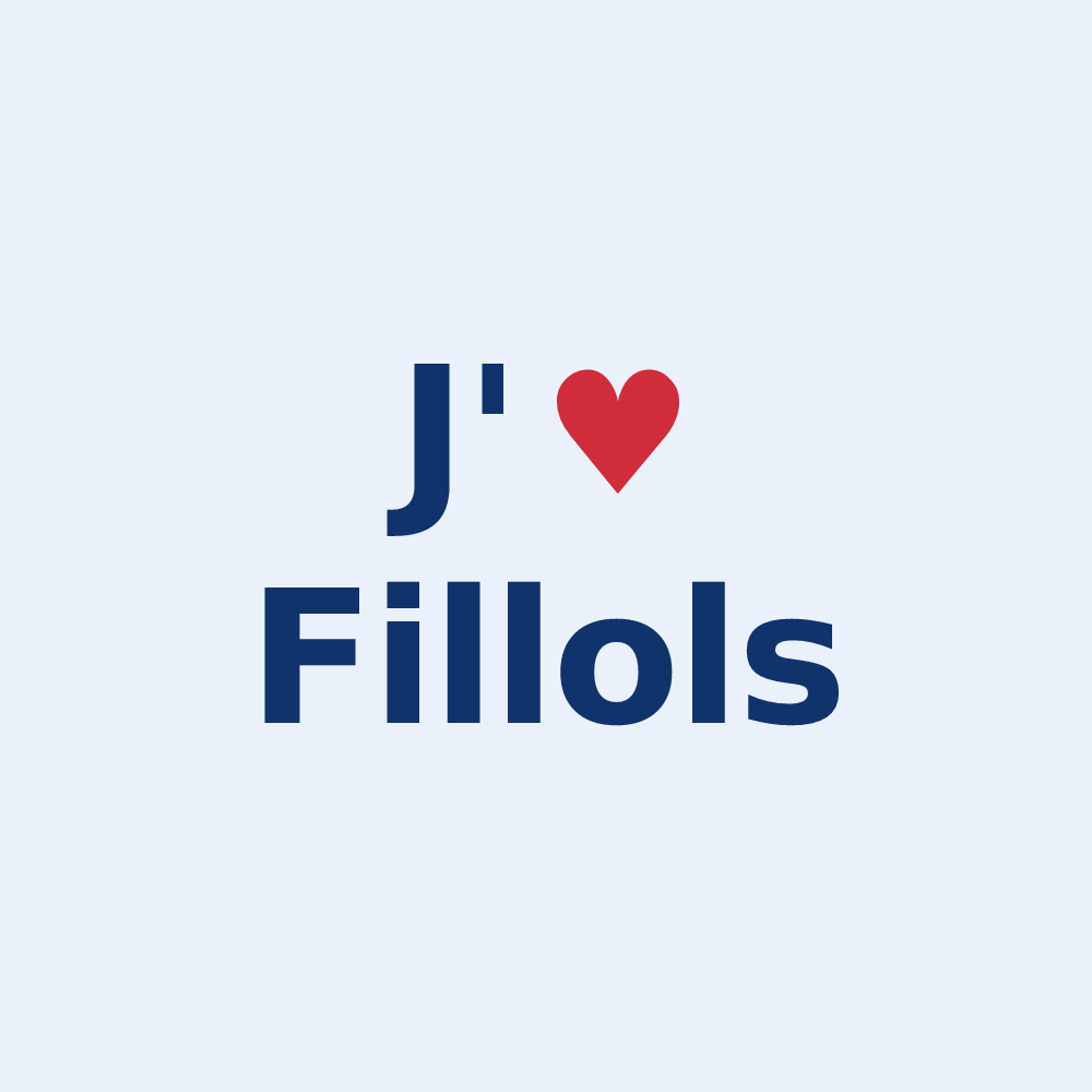 Sticker personnalisé Fillols — design J'aime Fillols