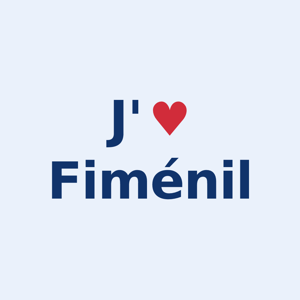 Sticker personnalisé Fiménil — design J'aime Fiménil