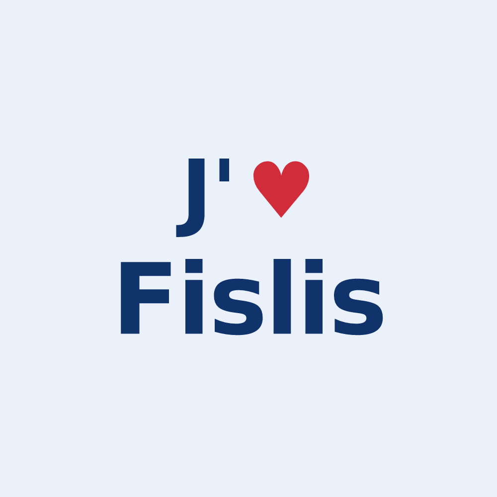 Sticker personnalisé Fislis — design J'aime Fislis