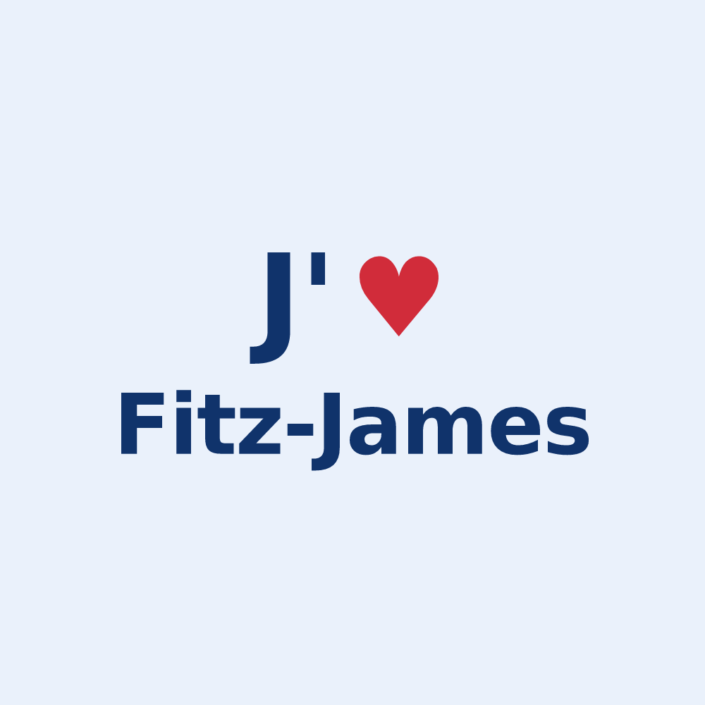 Sticker personnalisé Fitz-James — design J'aime Fitz-James