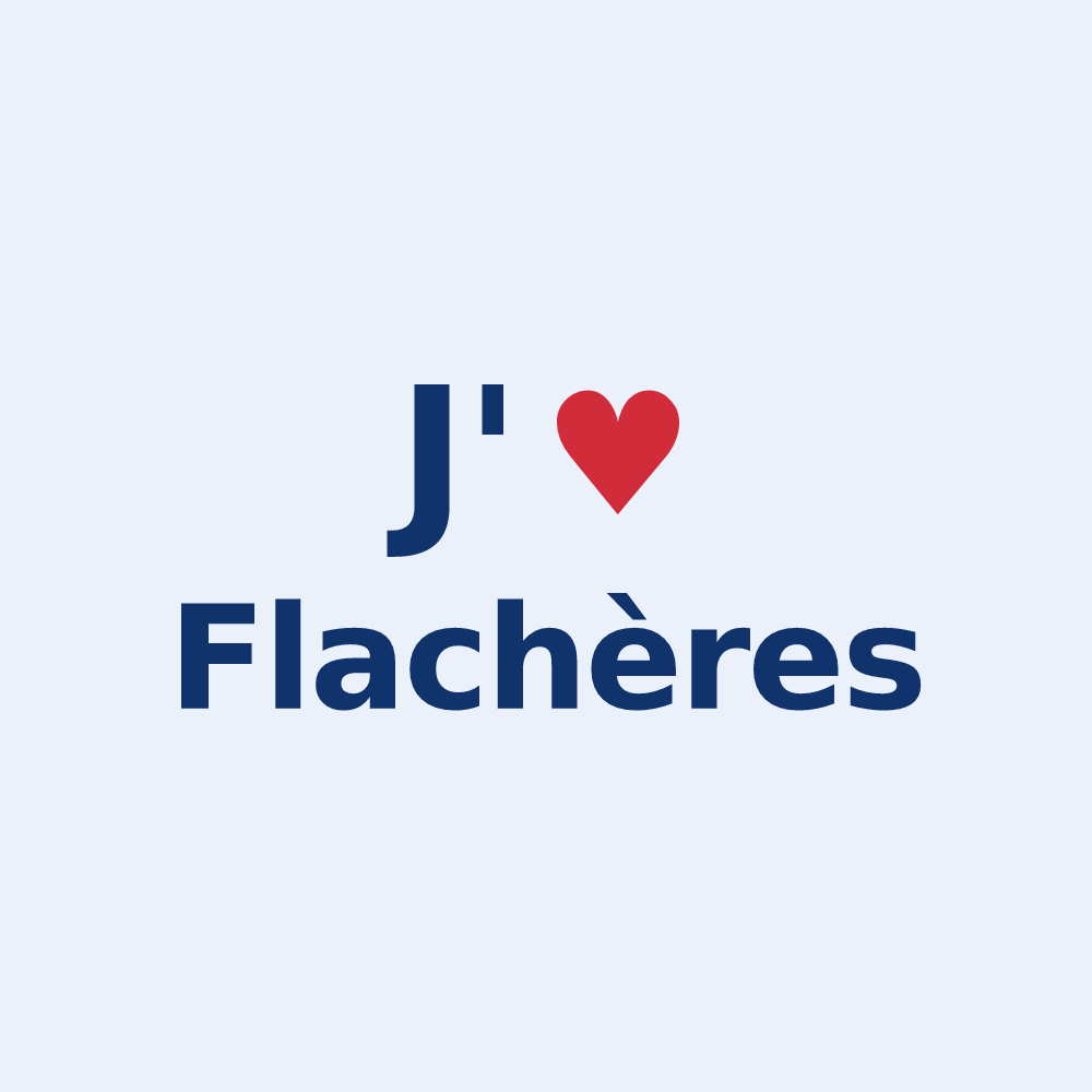 Sticker personnalisé Flachères — design J'aime Flachères