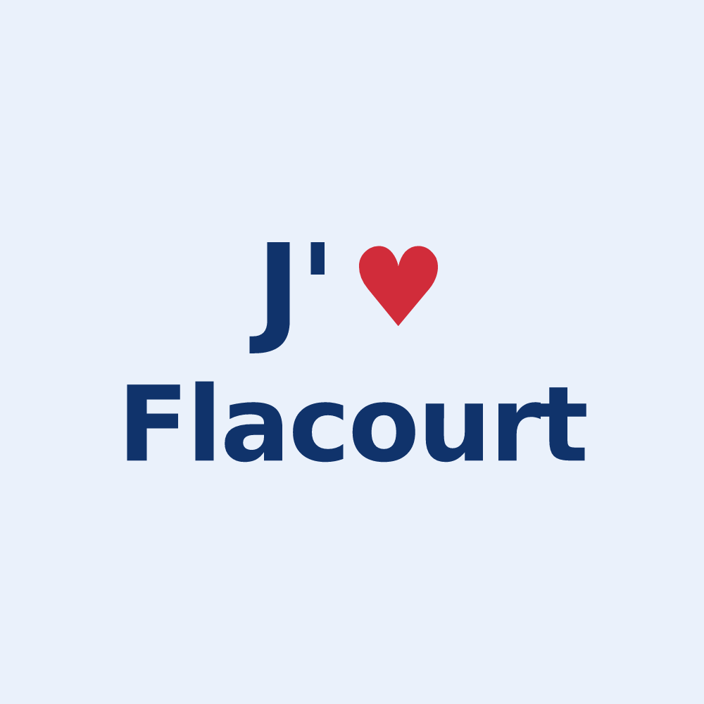 Sticker personnalisé Flacourt — design J'aime Flacourt
