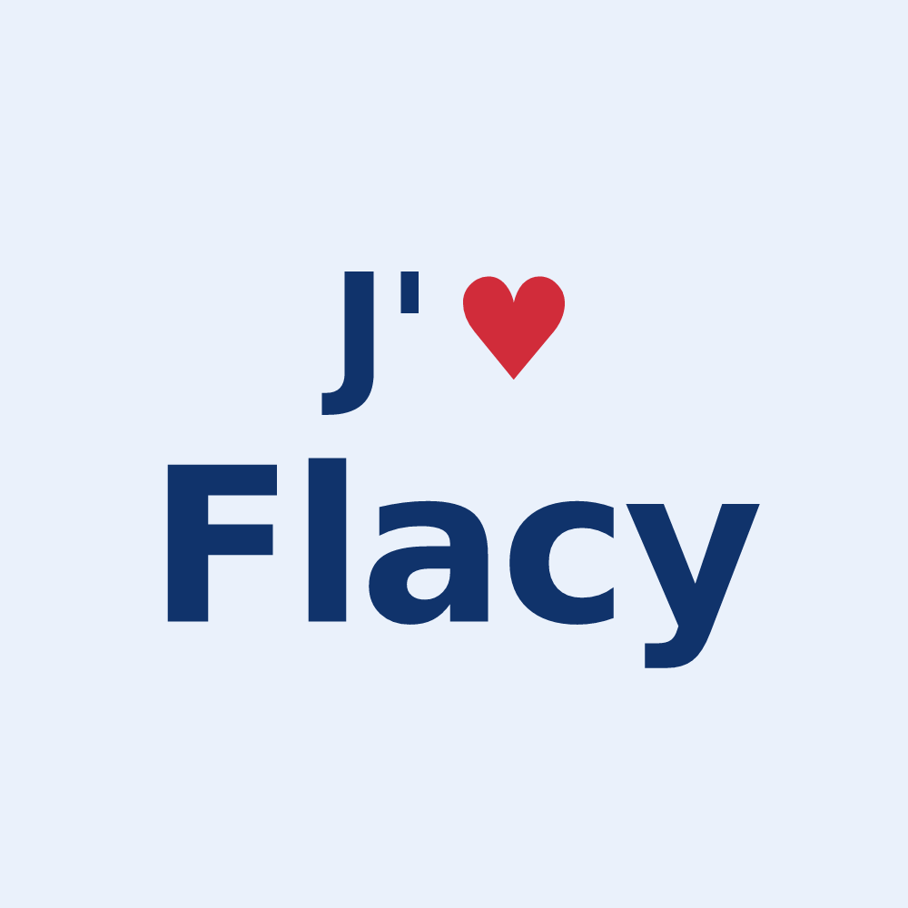 Sticker personnalisé Flacy — design J'aime Flacy