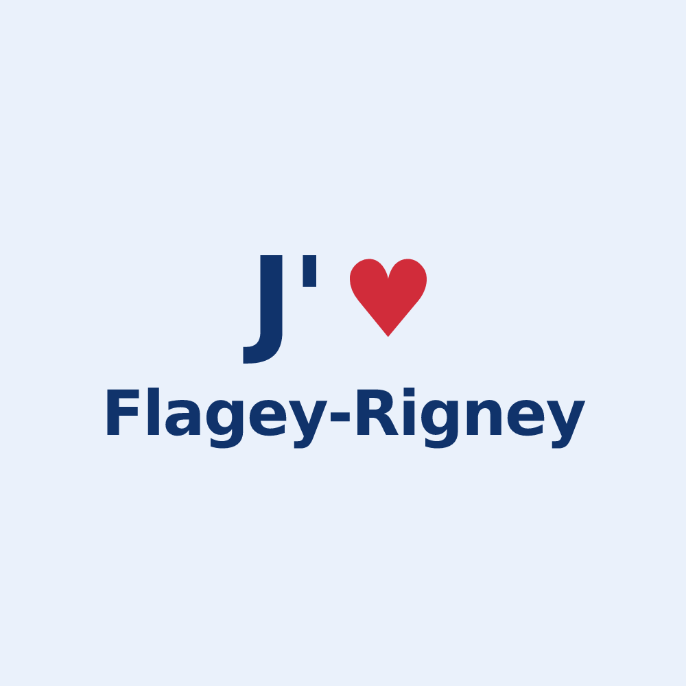 Sticker personnalisé Flagey-Rigney — design J'aime Flagey-Rigney