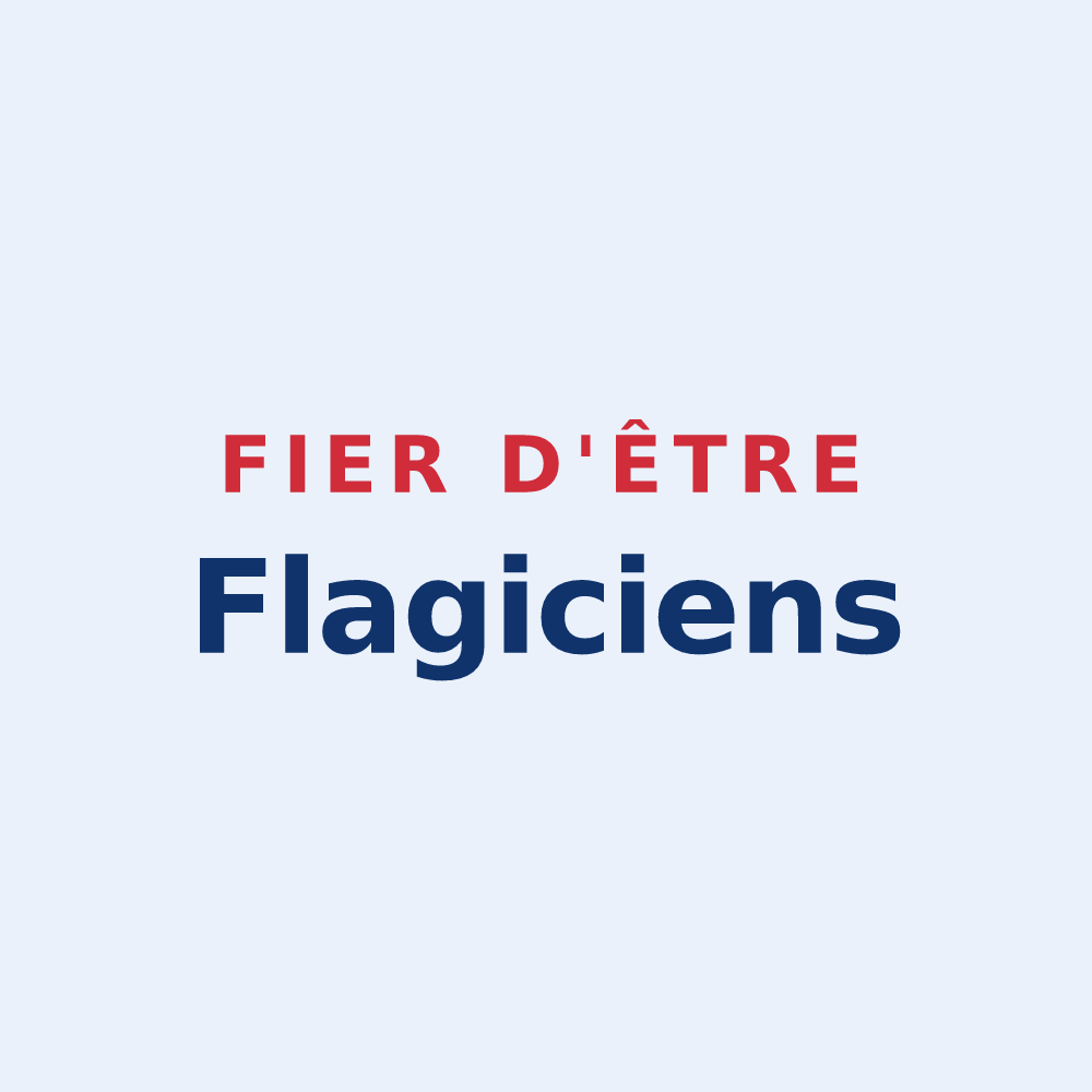 Sticker « Fier d'être Flagiciens » — design pour Flagy