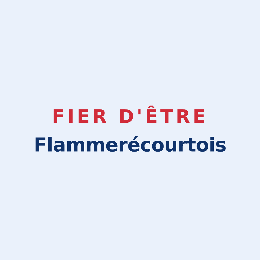 Sticker « Fier d'être Flammerécourtois » — design pour Flammerécourt