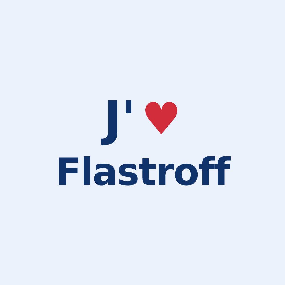 Sticker personnalisé Flastroff — design J'aime Flastroff
