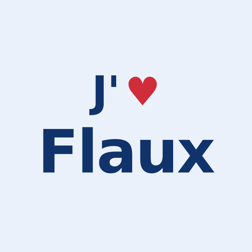 Sticker personnalisé Flaux — design J'aime Flaux