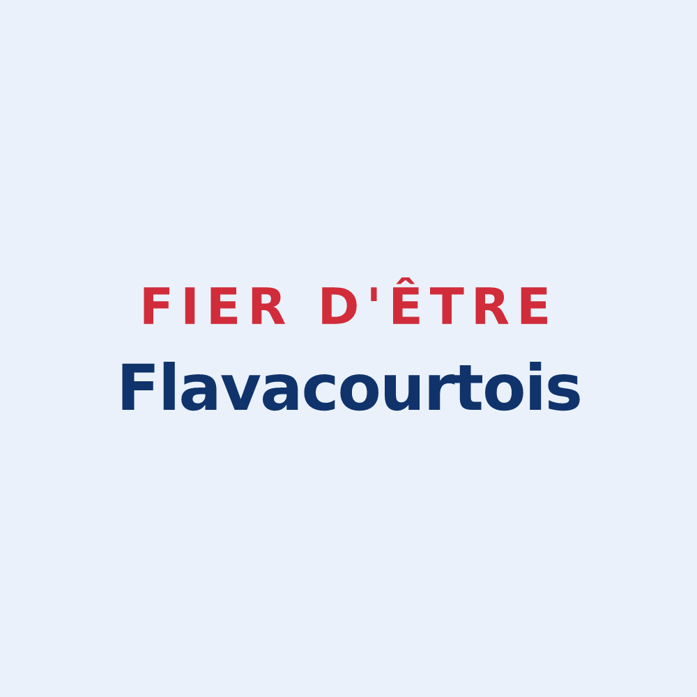 Sticker « Fier d'être Flavacourtois » — design pour Flavacourt