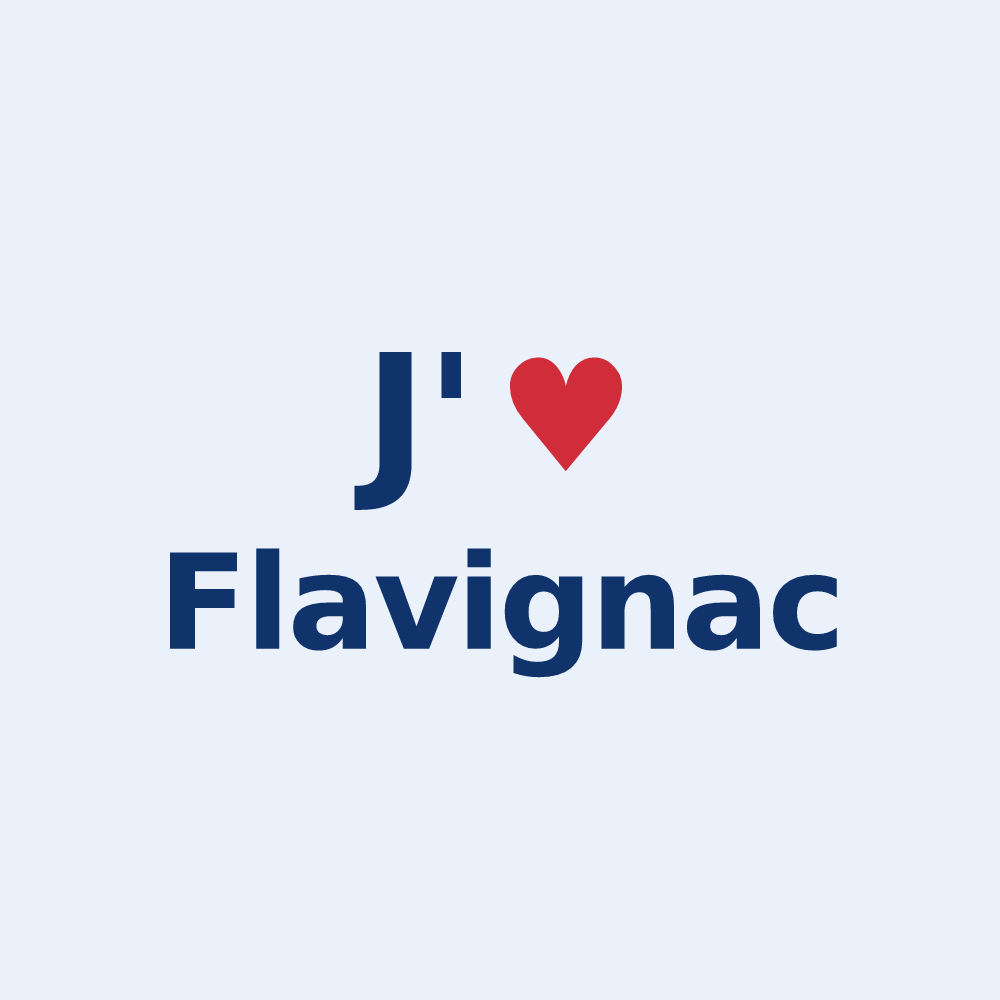 Sticker personnalisé Flavignac — design J'aime Flavignac