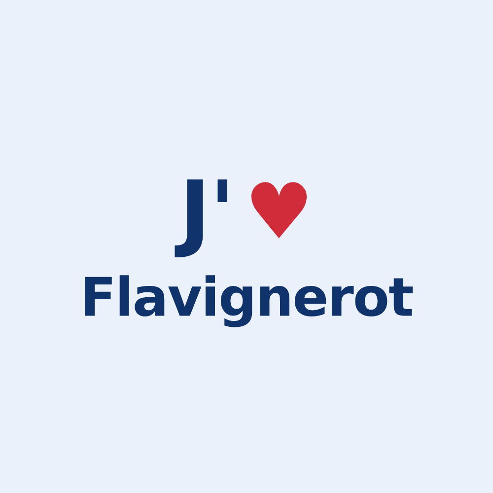 Sticker personnalisé Flavignerot — design J'aime Flavignerot
