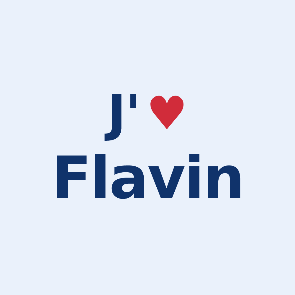 Sticker personnalisé Flavin — design J'aime Flavin