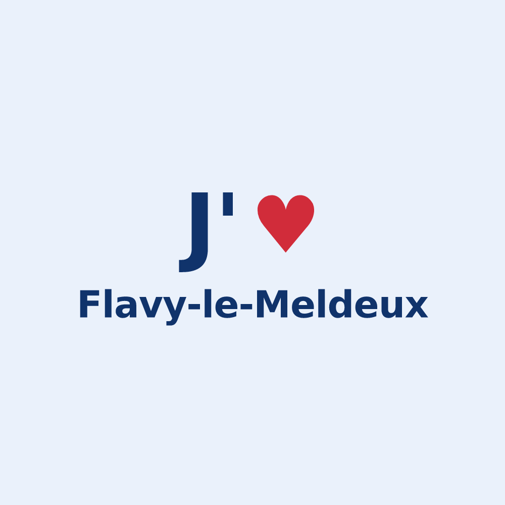 Sticker personnalisé Flavy-le-Meldeux — design J'aime Flavy-le-Meldeux