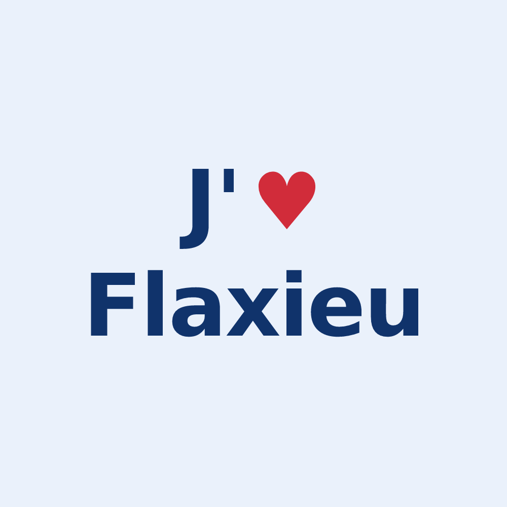 Sticker personnalisé Flaxieu — design J'aime Flaxieu