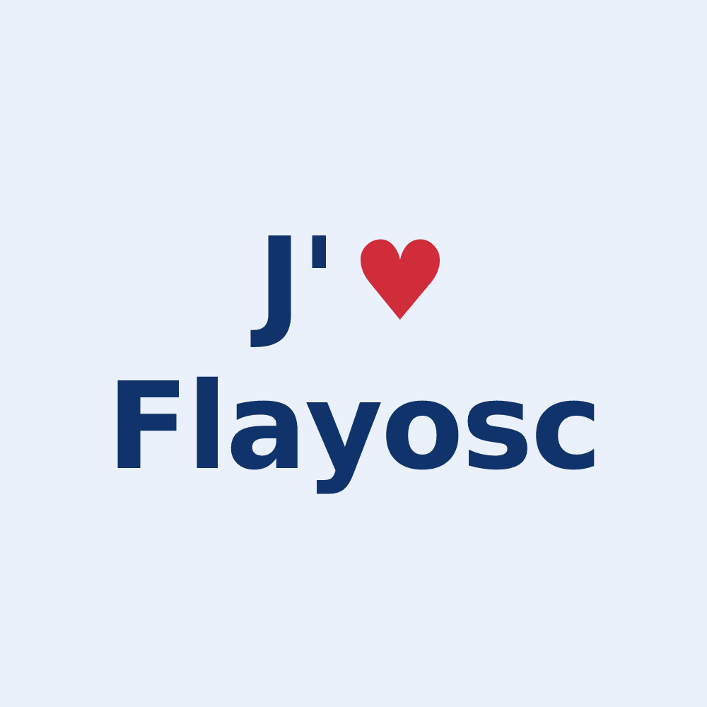Sticker personnalisé Flayosc — design J'aime Flayosc