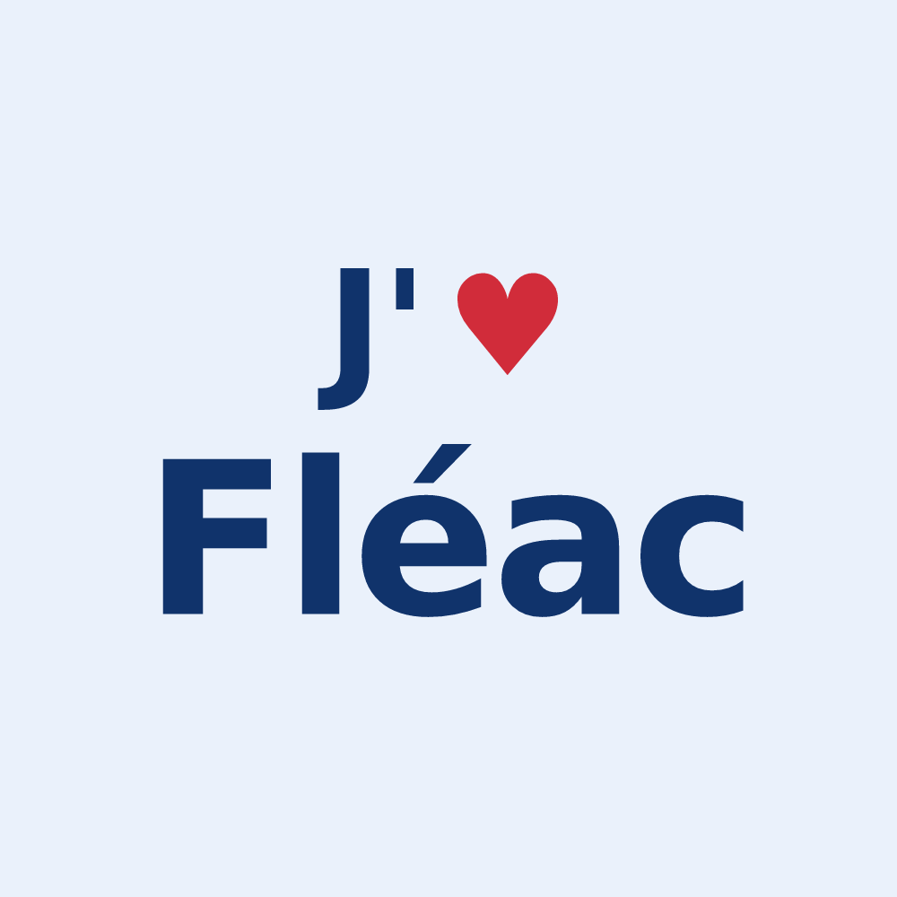 Sticker personnalisé Fléac — design J'aime Fléac