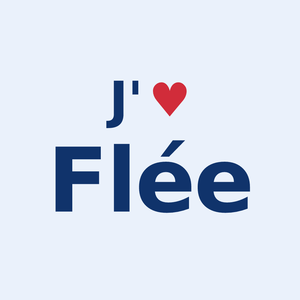 Sticker personnalisé Flée — design J'aime Flée