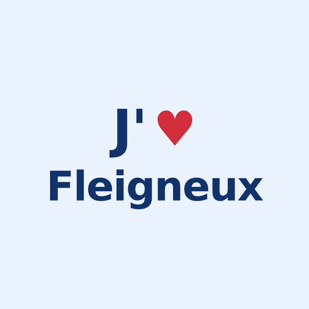 Sticker personnalisé Fleigneux — design J'aime Fleigneux