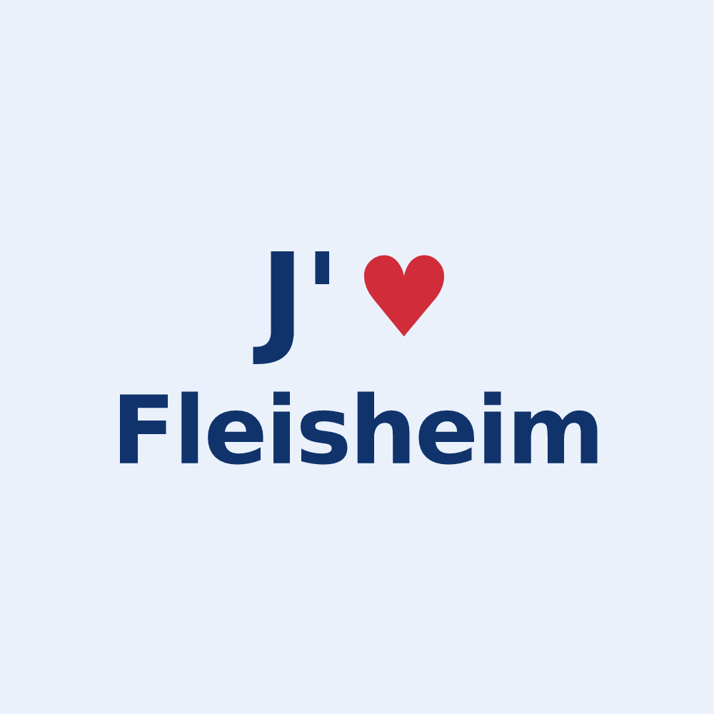 Sticker personnalisé Fleisheim — design J'aime Fleisheim