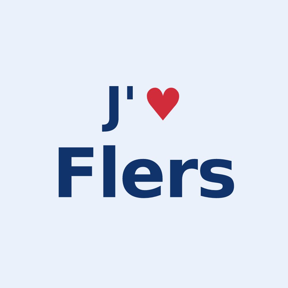 Sticker personnalisé Flers — design J'aime Flers