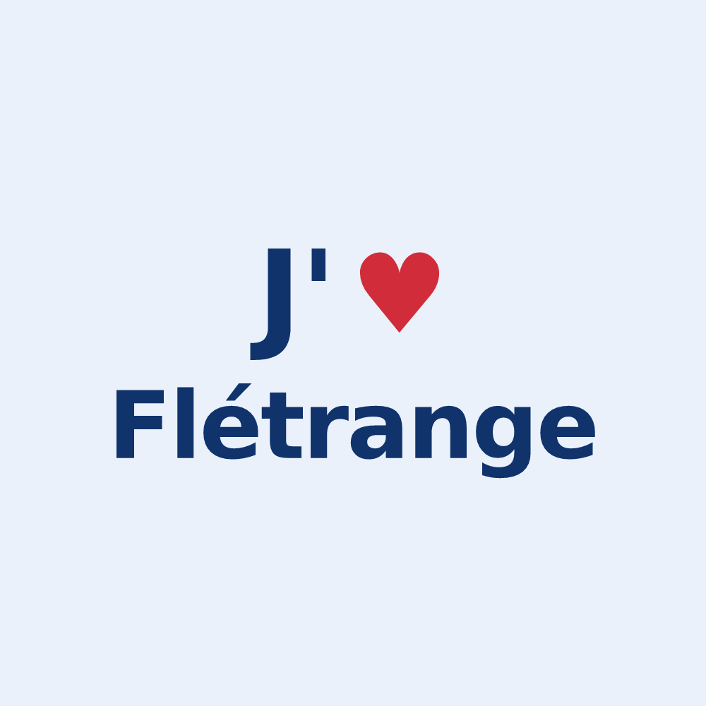Sticker personnalisé Flétrange — design J'aime Flétrange