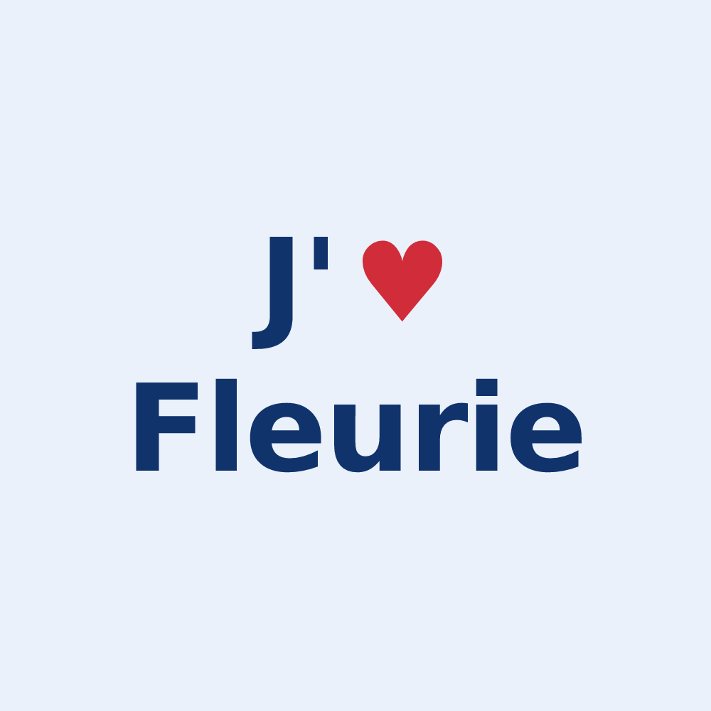 Sticker personnalisé Fleurie — design J'aime Fleurie