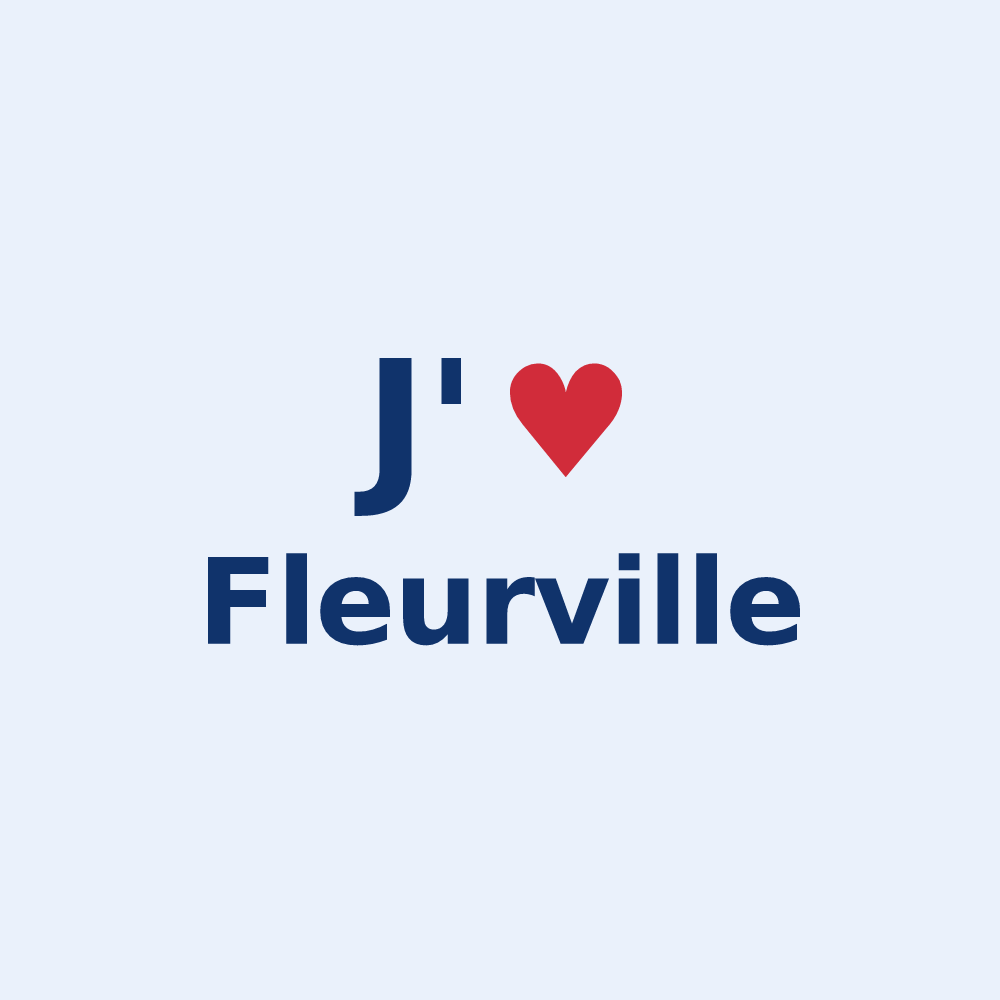 Sticker personnalisé Fleurville — design J'aime Fleurville