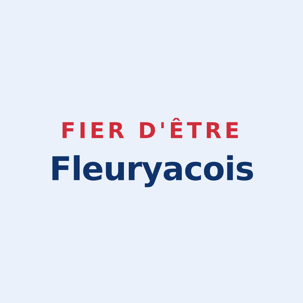 Sticker « Fier d'être Fleuryacois » — design pour Fleury