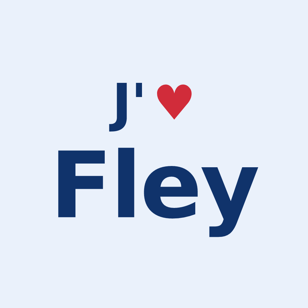 Sticker personnalisé Fley — design J'aime Fley
