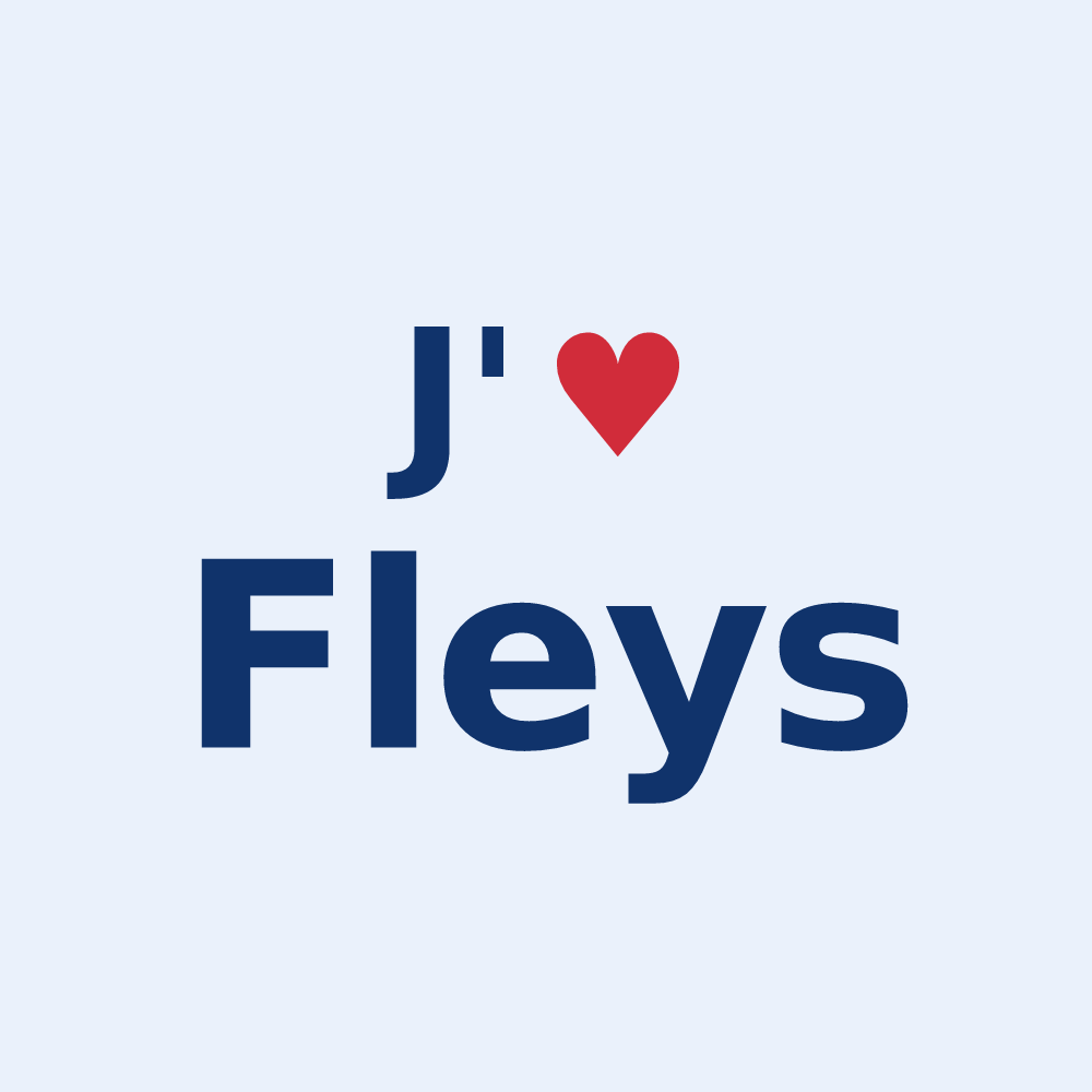 Sticker personnalisé Fleys — design J'aime Fleys