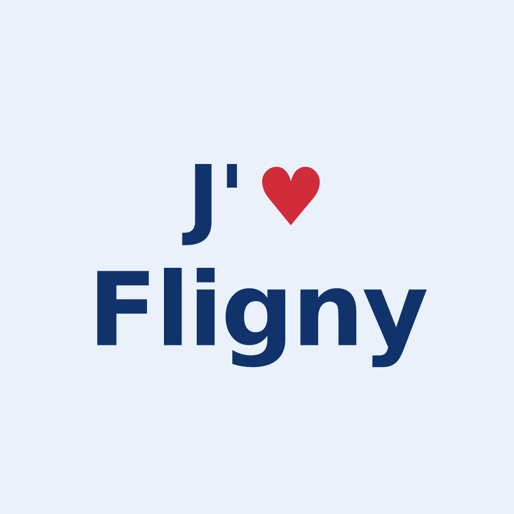 Sticker personnalisé Fligny — design J'aime Fligny