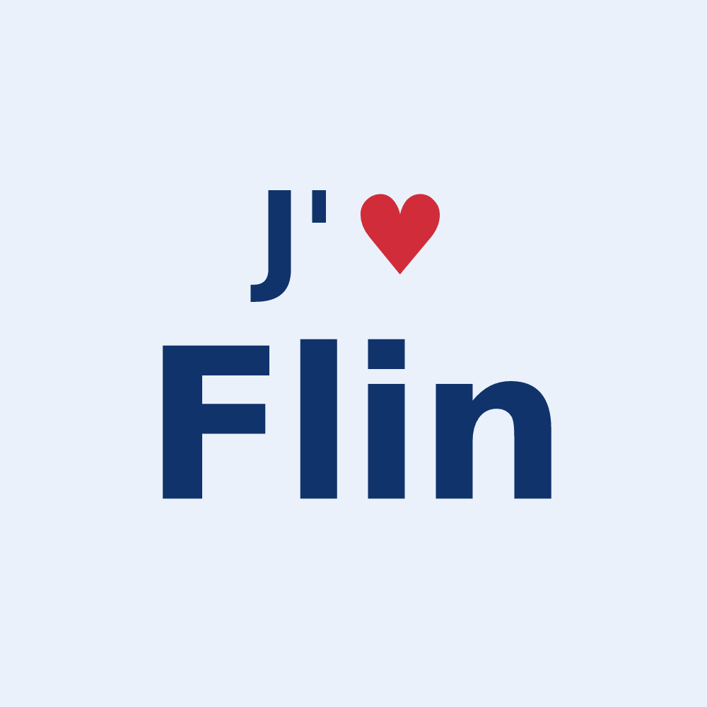 Sticker personnalisé Flin — design J'aime Flin