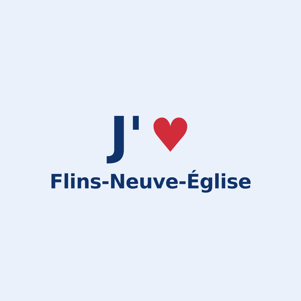 Sticker personnalisé Flins-Neuve-Église — design J'aime Flins-Neuve-Église