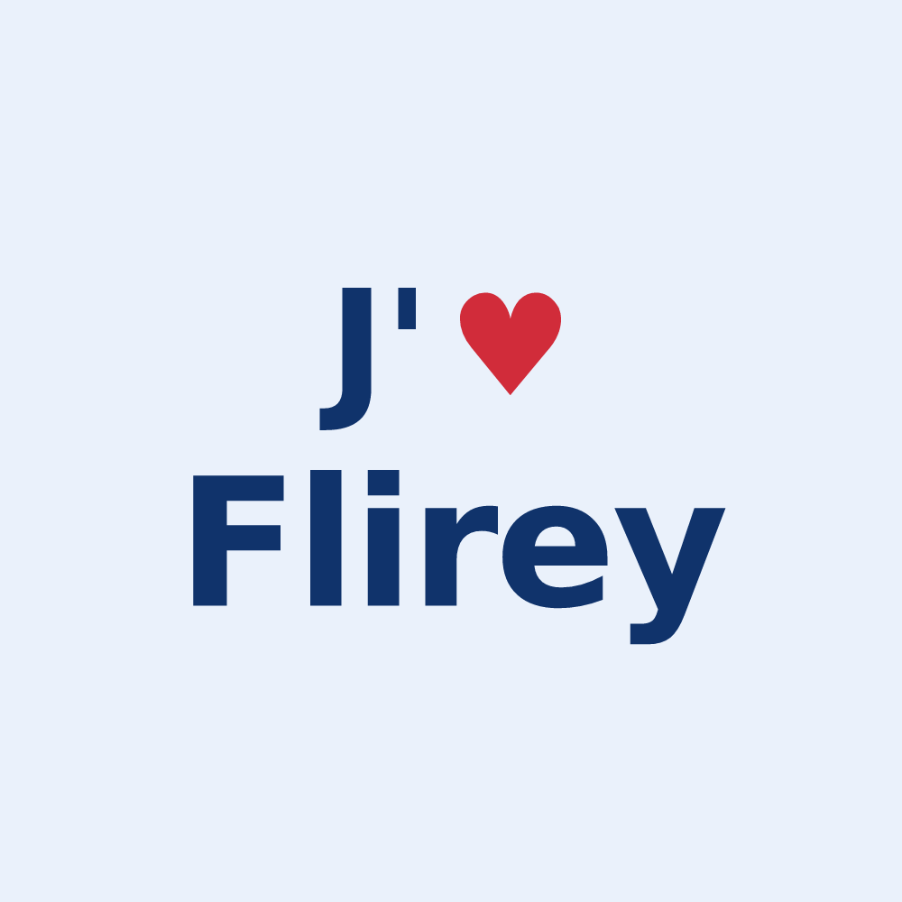 Sticker personnalisé Flirey — design J'aime Flirey