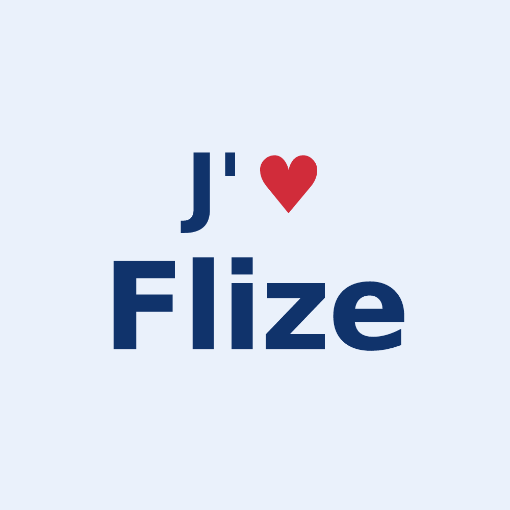 Sticker personnalisé Flize — design J'aime Flize