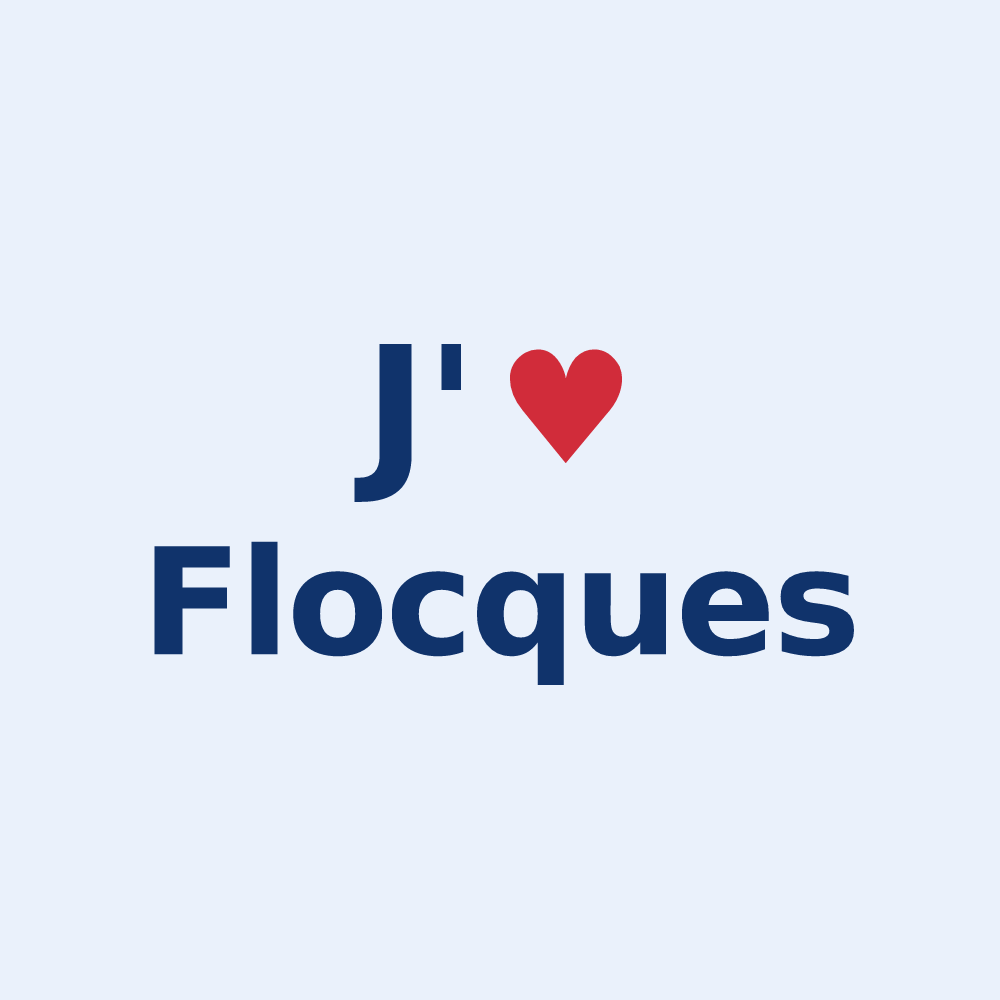 Sticker personnalisé Flocques — design J'aime Flocques