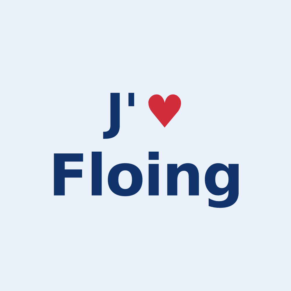 Sticker personnalisé Floing — design J'aime Floing
