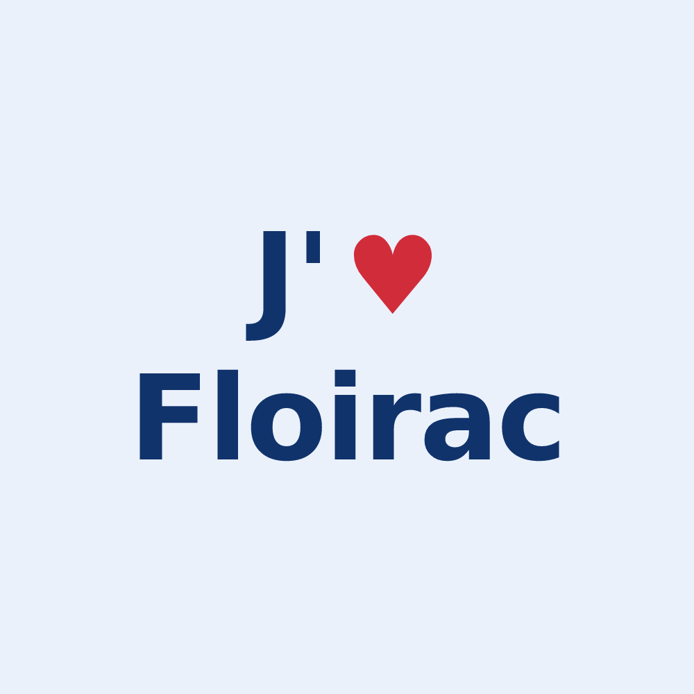 Sticker personnalisé Floirac — design J'aime Floirac