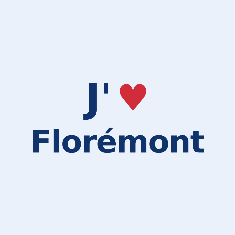 Sticker personnalisé Florémont — design J'aime Florémont