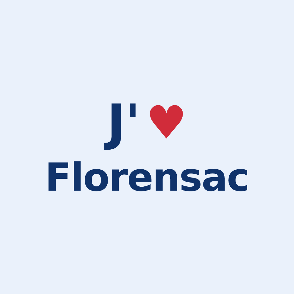 Sticker personnalisé Florensac — design J'aime Florensac