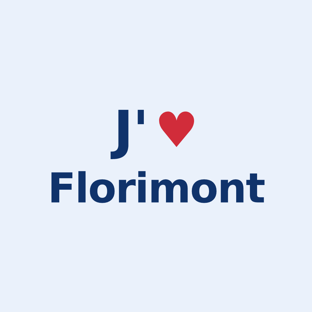 Sticker personnalisé Florimont — design J'aime Florimont