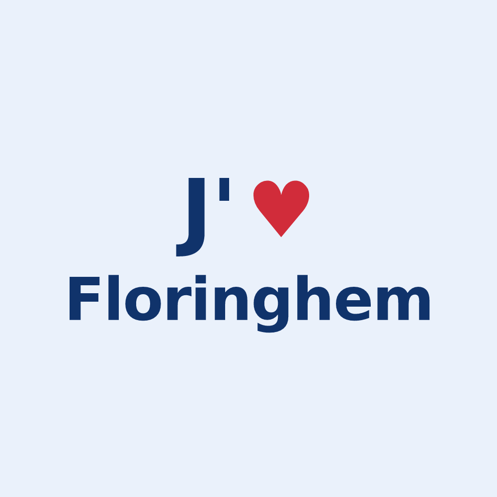 Sticker personnalisé Floringhem — design J'aime Floringhem