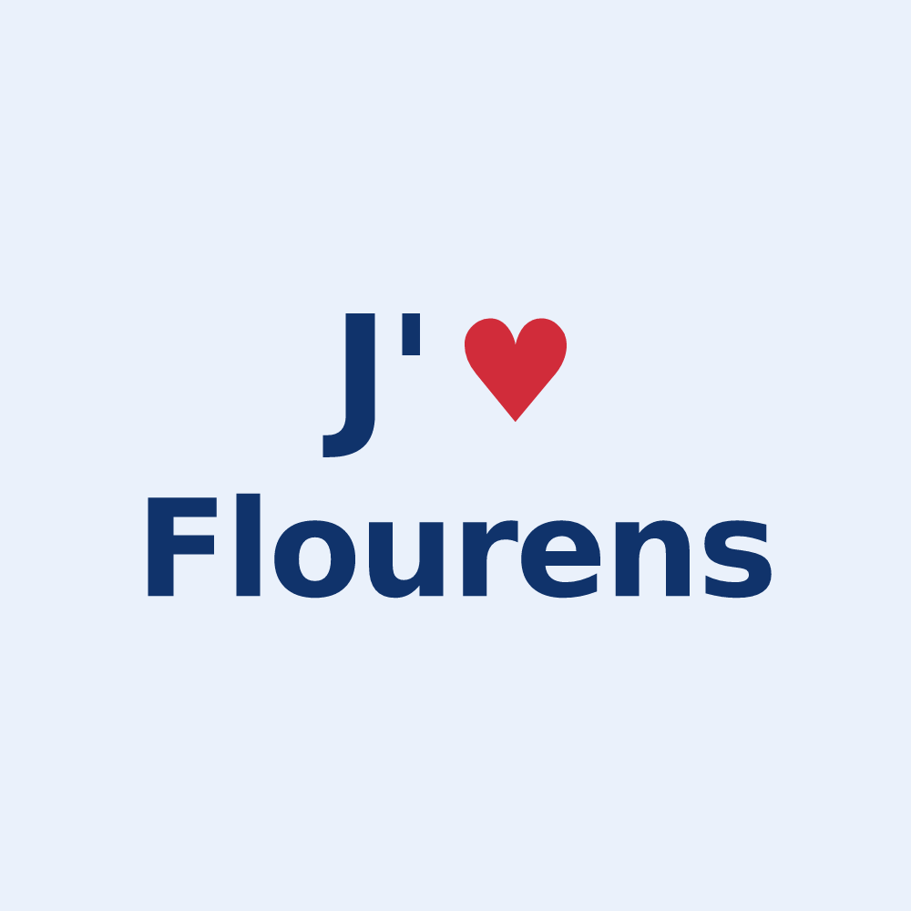 Sticker personnalisé Flourens — design J'aime Flourens